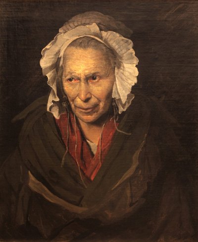 Porträt einer dementen Frau von Theodore Gericault